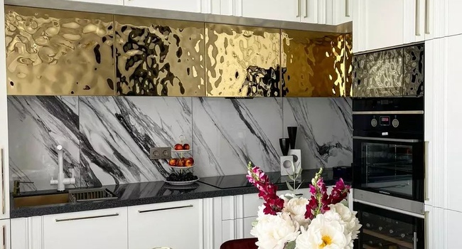 Объёмные металлические панели с эффектом Lava 3D для дизайна и декора. Stainless steel luxury metal panels
